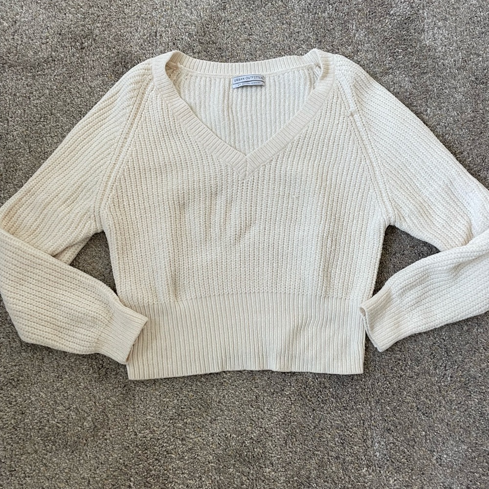 chenille cropped sweater